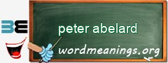 WordMeaning blackboard for peter abelard